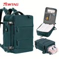 thumbnail image 2 of Mochila De Viaje Grande, Mochila De Transporte Impermeable, Mochila De Senderismo, Mochila Para Deportes Al Aire Libre, Mochila De Equipaje Portátil Con Puerto De Carga USB, Compartimento Para Zapatos, 2 of 4