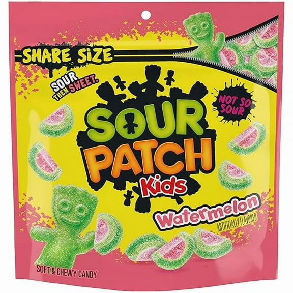 SOUR PATCH KIDS Watermelon Soft & Chewy Candy, Share Size, 12 oz