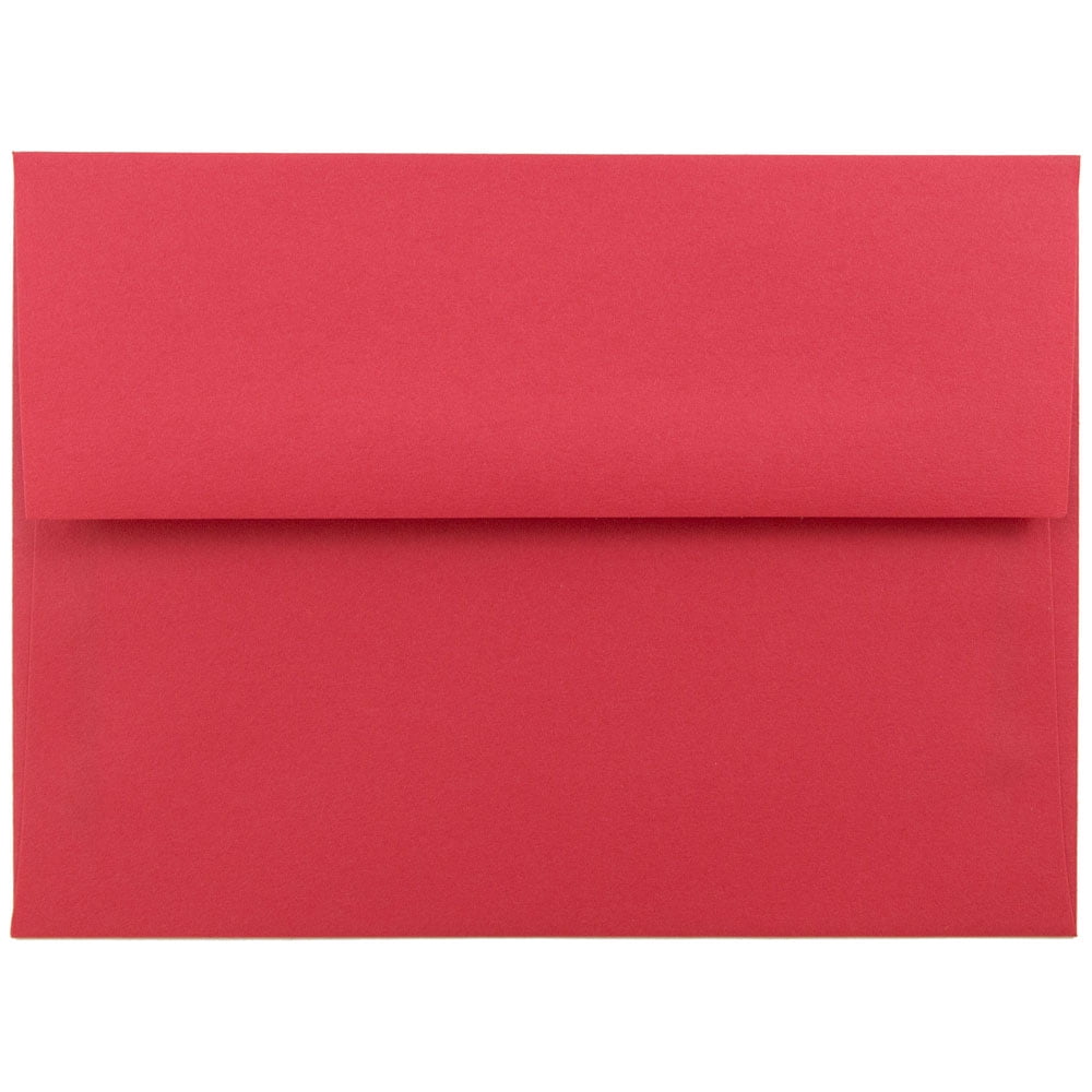 JAM A6 Envelopes, 4 3/4 x 6 1/2, Red, 50/Pack