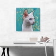 thumbnail image 2 of ARTCANVAS Burmilla Cat Breed Teal Canvas Art Print - Size: 18" x 18" (1.50" Deep), 2 of 9