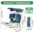 thumbnail image 3 of Camping Chair, Fishing Chair, Chair with Shade, Outdoor Chair, Folding Chair, Sports Chair with Canopy, 30W Solar Panel for Charging Electronics, Footrest, Cupholder & Cooler Bag (Navy Blue 1-Pack), 3 of 10