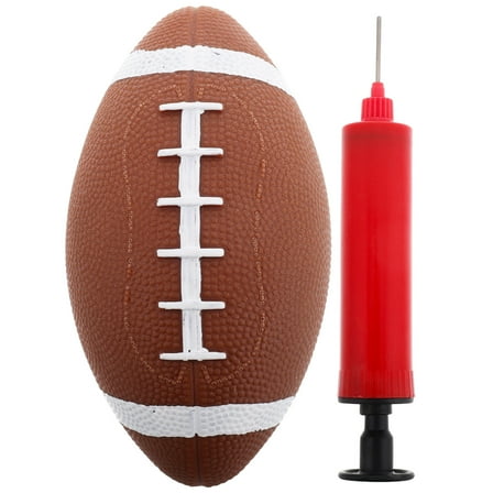 HOOWIFFY 1Set Realistic PVC Inflatable Football for School Park Beach Physical Exercise and Team Games