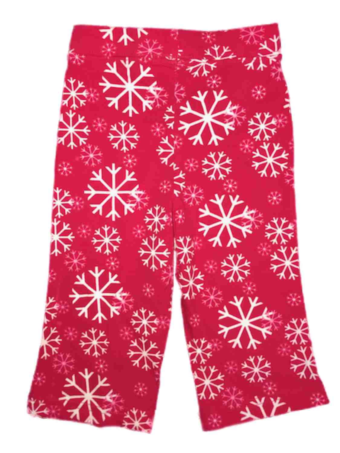 Holiday Infant & Toddler Girls Red Snowflake Stretch Pants Christmas