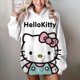 thumbnail image 1 of Sudadera con capucha con estampado de Hello Kitty para mujer, estilo Harajuku, estética, unisex, estilo vintage, informal, para otoño, 1 of 1