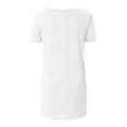 thumbnail image 5 of CFLVAEK Women's Solid Color Casual Dressy Dress Loose V Neck Tops Soft Short Sleeve Blouse 2024, 5 of 5
