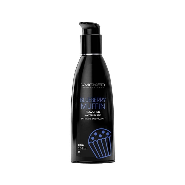 Wicked Sensual Care Aqua Flavored Lubricant 2oz - Blueberry Muffin