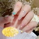 thumbnail image 3 of Vogacara 1440 piezas de cristal conjunto llamativo personalizado 3D puntas decoración uñas arte diamantes de imitación tarjeta hacer vestido Juegos de manicura Amarillo, 3 of 6