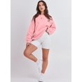 thumbnail image 3 of Sweat-shirt à Manches Longues pour Femmes Casual Col Rond Pull à Capuche en Molleton, 3 of 6