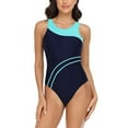 thumbnail image 1 of Aayomet Swimsuit Women Plus Size Mock Neck Zipper Short Sleeve Bathing Suit,Green XL, 1 of 5