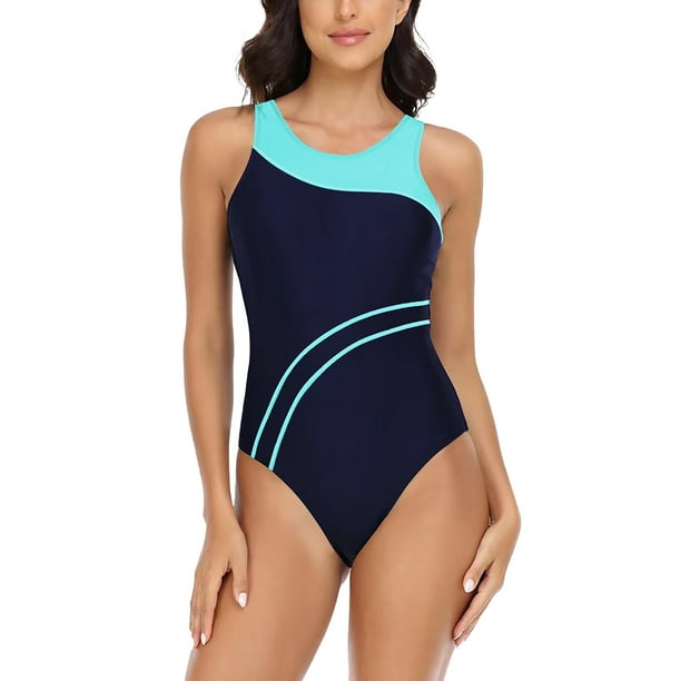 Cutout Tie Plus Size One-Piece Swimsuit & Reviews - Navy - Sustainable Plus  Size One-Pieces
