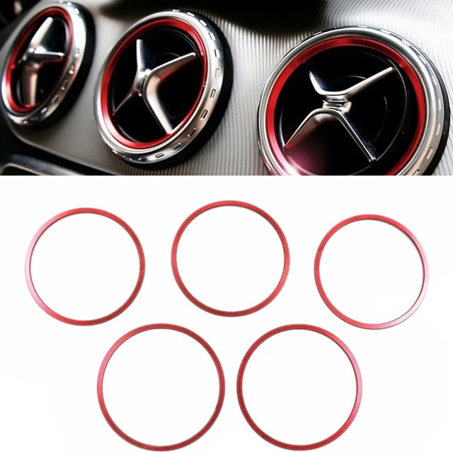 Enhanced Look with Red Aluminum Ventilation Rings for Mercedes for BENZ