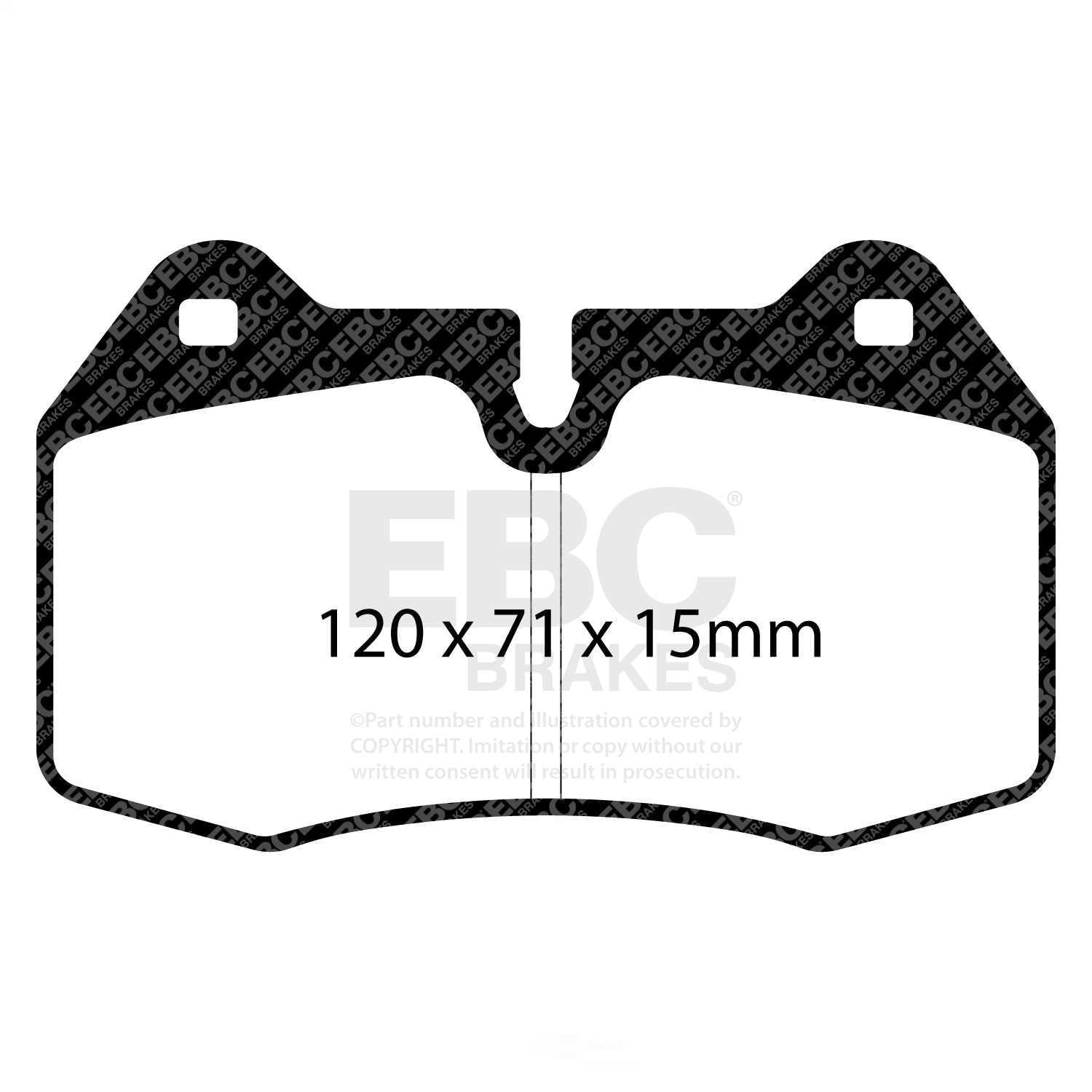 EBC Brakes Bluestuff NDX Trackday Brake Pad Set Fits select: 2003-2006 NISSAN SENTRA, 2003-2004 INFINITI G35