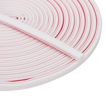 Rubber Weather Stripping Door Seal Strip Self-Adhesive Door Insulation Weather Strip Soundproofing D Shape Seal White 23Ft