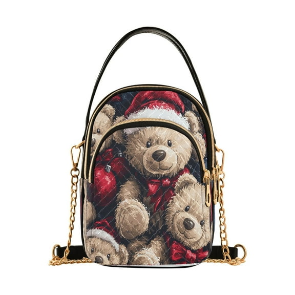 Cross Body Fashion Shoulder Waist Purse Bags Bears Christmas Ornaments Pocket Handbags