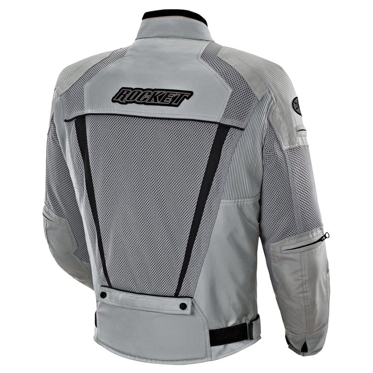 Joe Rocket Phoenix Ion Mesh Jacket Silver Mens size LG-Tall