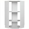 Ameriwood SystemBuild 3 Shelf Corner Wood Bookcase in White