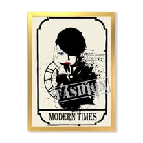 Designart 'Style Passion Life Fashion Woman VII' Vintage Framed Art Print