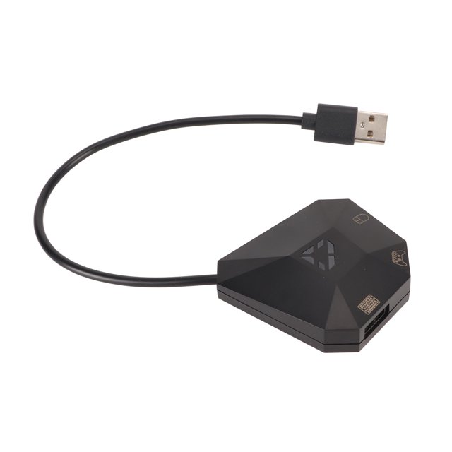Adaptateur de Manette de Jeu, Adaptateur Clavier Souris Bouton de Réinitialisation Mappage Personnalisé Plug and Play Améliore le Jeu Amusant Durable pour Console de Jeu