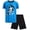 Blue/Black Soccer, variant on Boys Pajama Set Crewneck Boys Sleep Shirt and Pajama Shorts Sleepwear Set 2 Piece