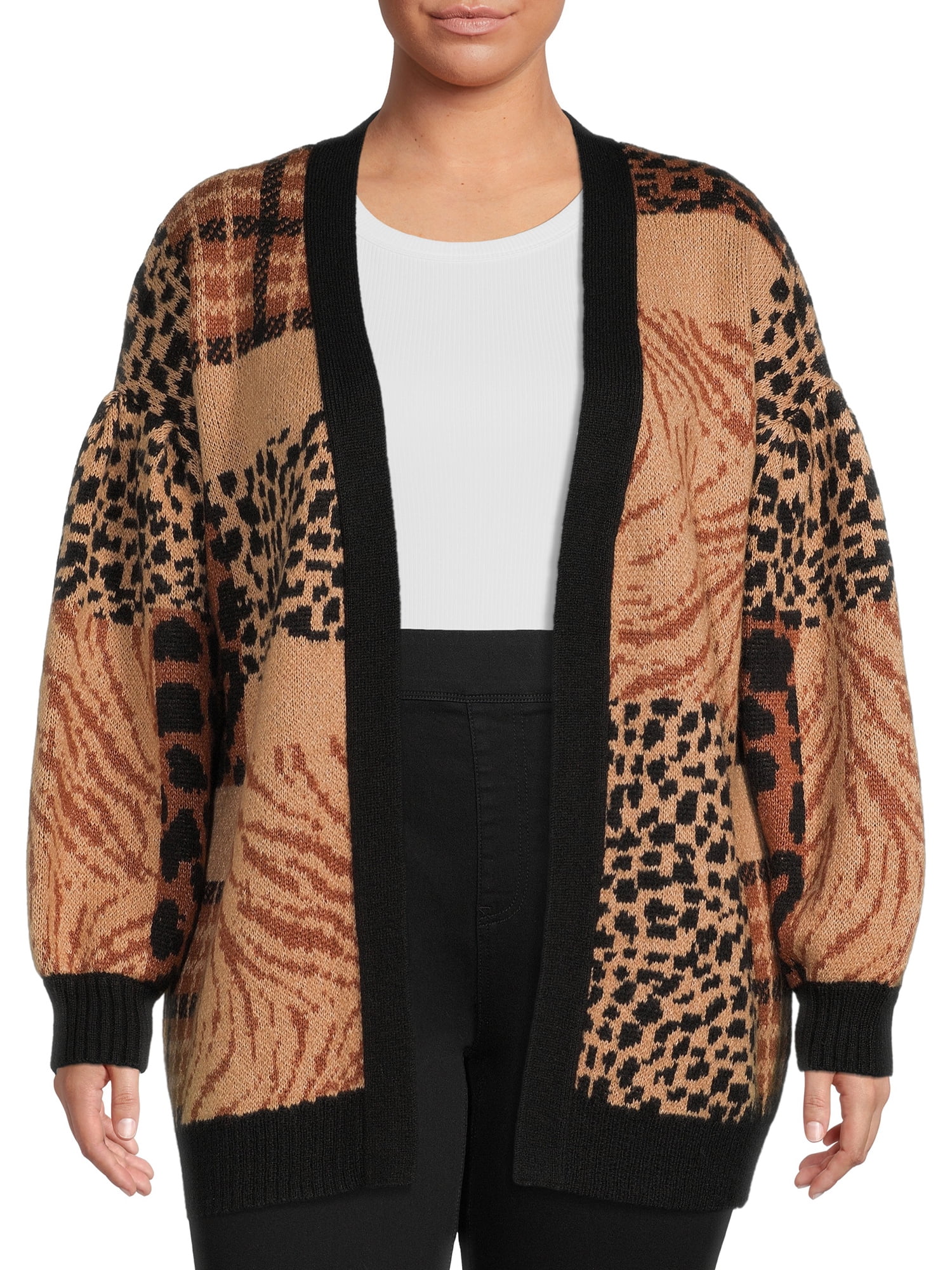 Terra & Sky Women's Open Front Cardigan