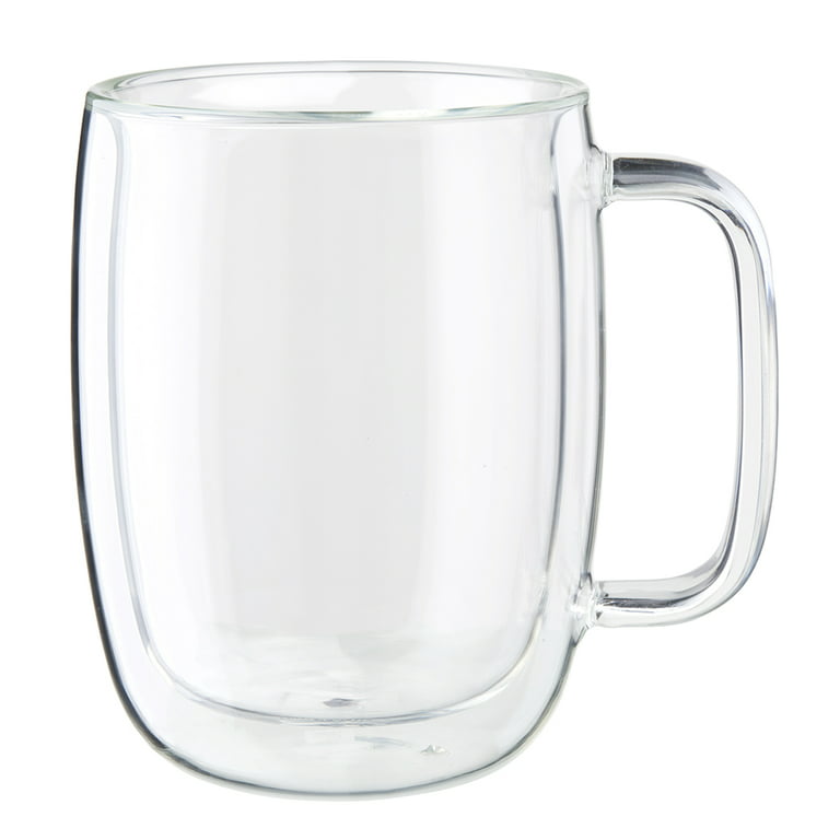 ZWILLING Sorrento Plus Double Wall Glassware 2-pc, Cappuccino Glass Mug Set