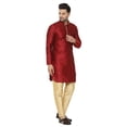 thumbnail image 7 of Men's Handmade Silk Blend Festive Kurta with Bottom..., 7 of 7