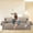 Beige, variant on Coollooc Easy-Going Reversible Couch Cover for 3 Cushion Couch Sofa Cover for Dogs Water Resistant Furniture Protector Cover with Foam Sticks Elastic Straps for Pet Cat