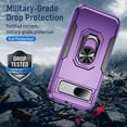 thumbnail image 6 of Allytechgroup for Google Pixel 9 Case Cover, with Ring Holder Stand Hybrid Rugged Protective Shockproof Bumper Phone Case for Google Pixel 9 - Purple, 6 of 9