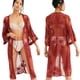 thumbnail image 4 of Jumpingount Vestido veraniego transpirable de encaje de poliéster para mujer, traje de baño de moda para caminar en la playa para mujer, vestido Vestidos Rojo, 4 of 5
