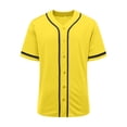 thumbnail image 5 of hengsof Kids Baseball Jersey Solid Button Down Shirts Sports Uniform for Boy Girl Softball Jersey Hip Hop Short Sleeve, 5 of 7