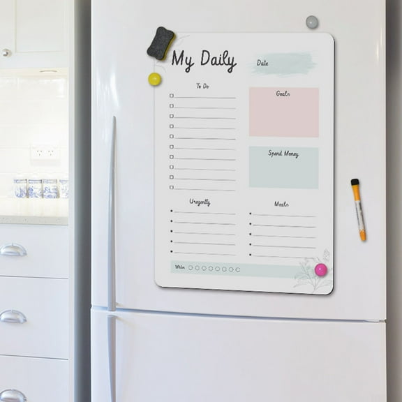 HARFELL Magnetic Rewritable Mobile Message Board Schedule Schedule Fridge Planner