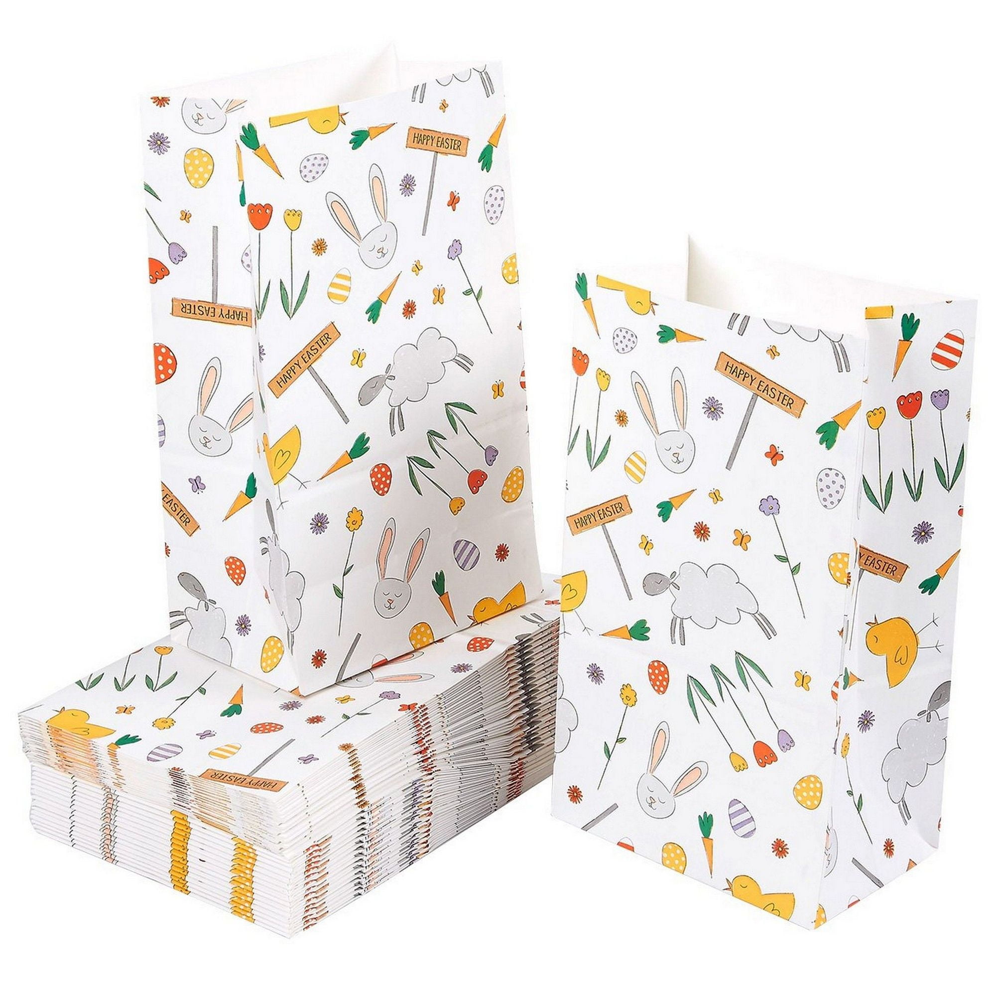 Party Treat Bags 36Pack Gift Bags, Easter Party Supplies, Paper