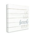thumbnail image 3 of Stupell Industries Eat Sleep Beach Repeat Phrase White Planked Pattern, 17 x 17, Design by Kim Allen, 3 of 7