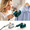 Green, variant on Handheld Garment Steamer, Household Steam Iron with Large Water Tank, Rotating Head for Wrinkle Removal on Clothes 7 Inch Green