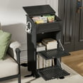 thumbnail image 3 of End Tables for Living Room, 3-Shelf Bookcase with Adjustable Shelves, Pantry Cabinet for Snack, 3 of 9
