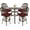 Dark Bronze / Red, variant on VIVIJASON 35.2" Patio Height Bar Table, All-Weather Cast Aluminum Bar Bistro Table Outdoor Patio Round Dining Table with Umbrella Hole for Balcony, Lawn, Garden, Backyard, Antique Bronze