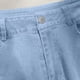 thumbnail image 2 of TaTaai Women Solid Color Loose Fit Straight Leg Denim Capri Pants With Pockets Casual Style Lightweight Breathable Machine Washable No Fading Daily Street Wear Gift, 2 of 7