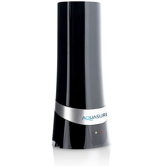Aquasure Dash Series Countertop Drinking Water Filtration System with 0.5 Micron Carbon Block with Microban Technology (Black)
