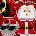 thumbnail image 5 of Tcbosik Pre-Lit 6FT Santa Claus with 180 LED Lights, Shimmering Fabric, Holding Christmas Tree – Outdoor & Indoor Holiday Décor (Red), 5 of 8