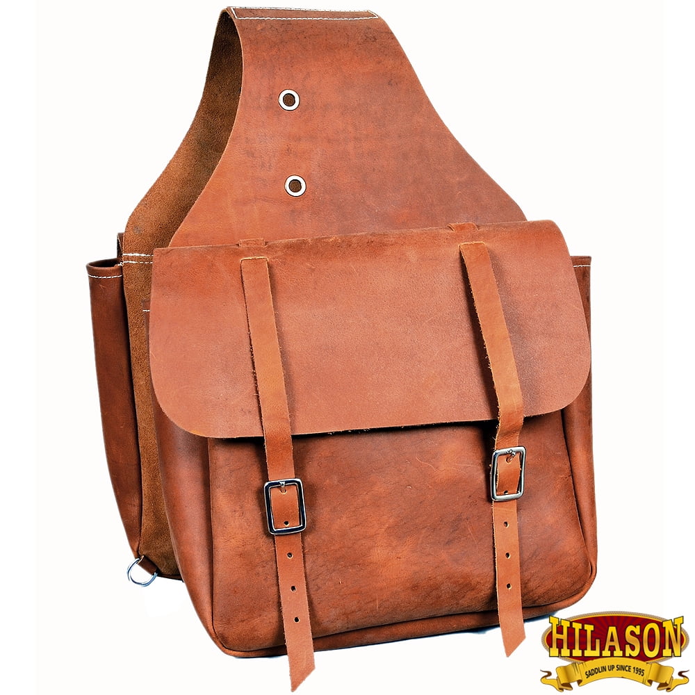 Western Horse Leather Saddle Bag Heavyduty Traditional Trail Ride