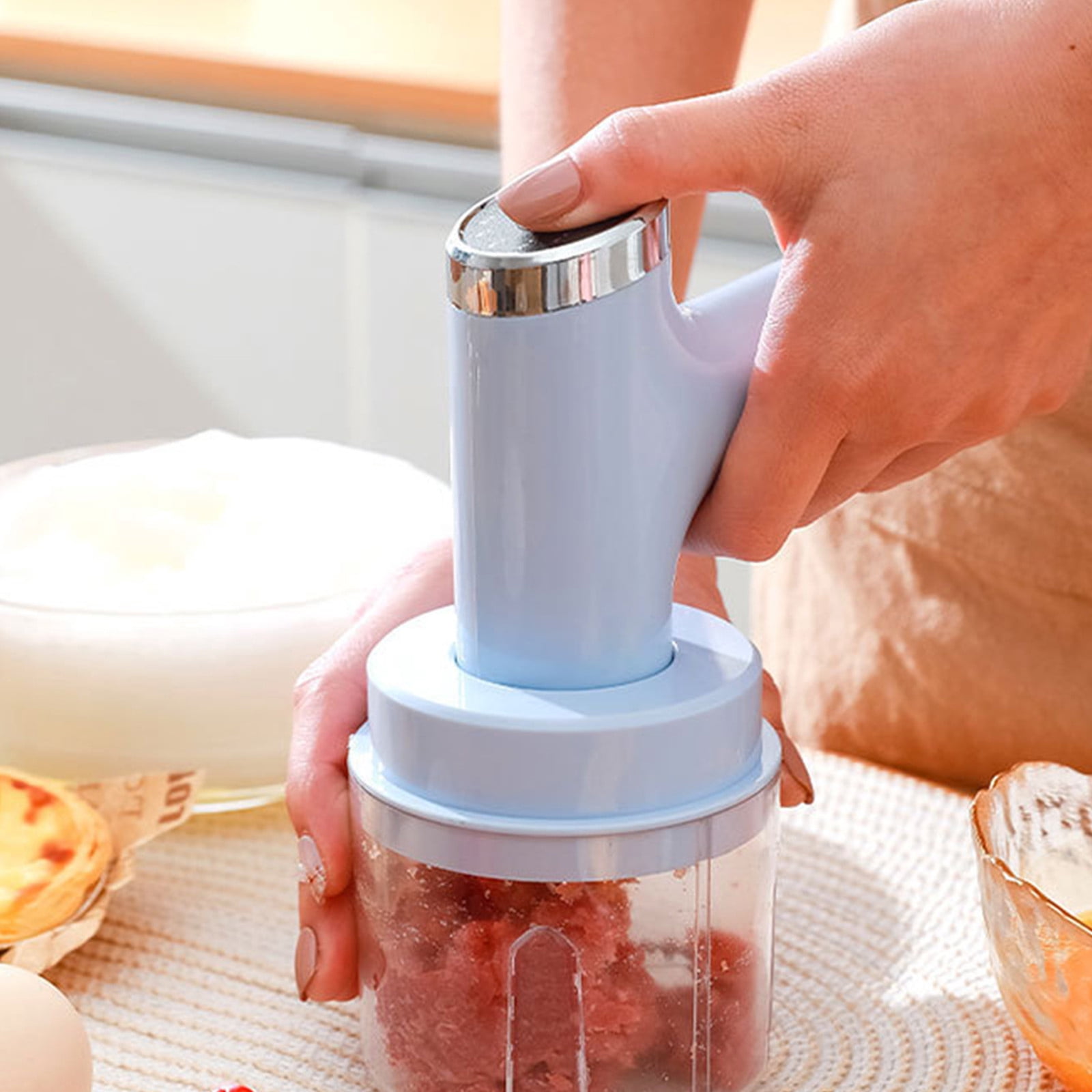 Ergonomic Whipping and Mixing Device Miniature Food Processor Electric Eggs Beater Whisk Hand Mixer Space Saving Kitchen Gadget