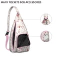 thumbnail image 2 of Hummingbird Garden Shoulder Bag - Artistic Floral Scene, Durable Multi-Functional Daypack, 2 of 4