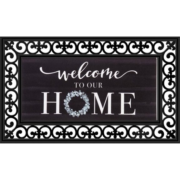 Evergreen Flag Seasonal Sassafras Interchangeable Mat and Tray Eucalyptus Welcome