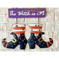 thumbnail image 3 of The Witch Is In Hanging Decor Halloween Indoor Outdoor Door Wall Rustic Home Business Party Accessory 26"x12", 3 of 7