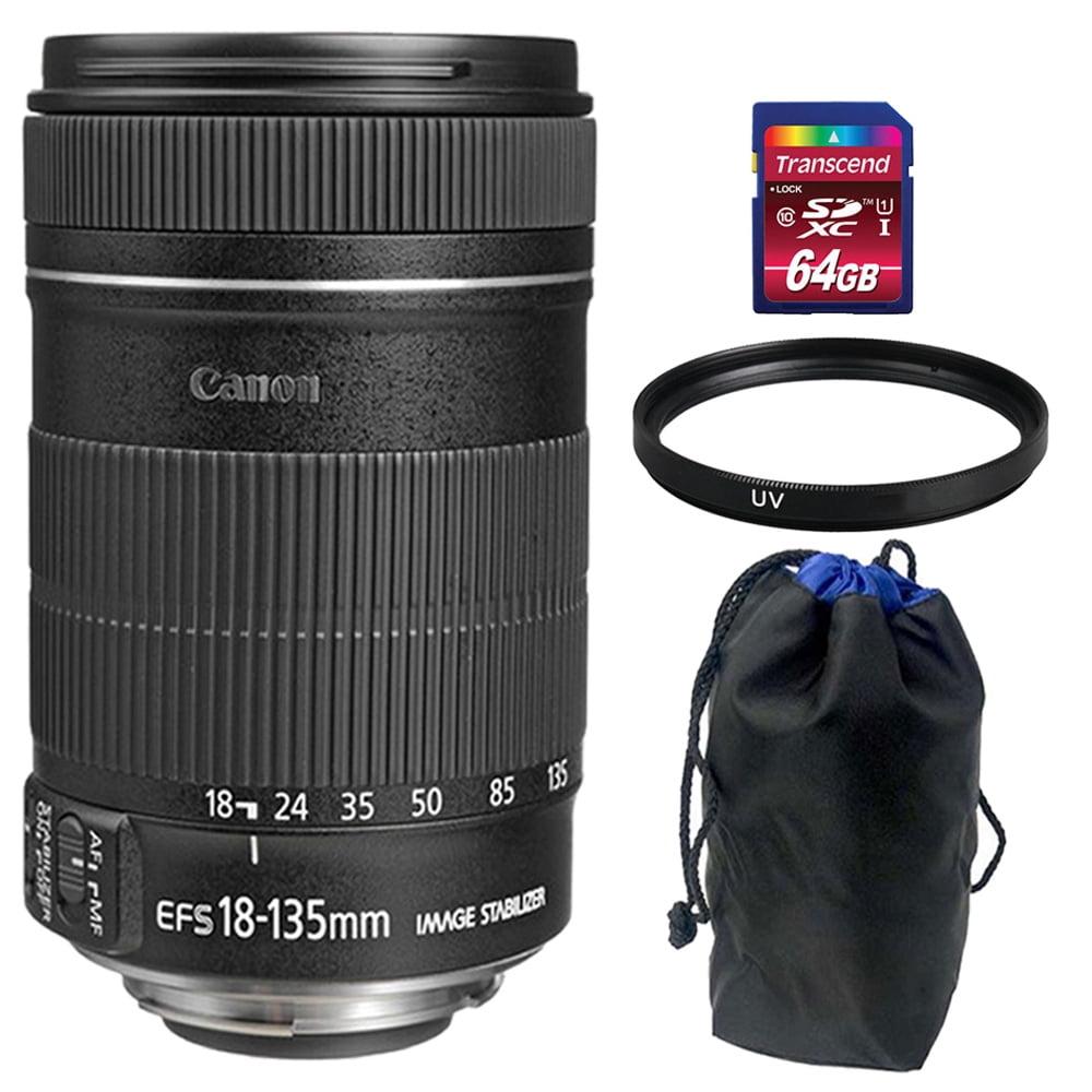Canon EF-S 18-135mm f/3.5-5.6 IS STM Zoom Lens Top Kit for Canon EOS