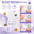thumbnail image 5 of Saviland French Acrylic Nail Kit: Keratin Acrylic Cover Powder with Avrylic Liquid Monomer Castor Oil Vitamin E Nail Primer Nail Glue 84 French Tips Pink Rhinestones Complete Tools, 5 of 8