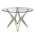 thumbnail image 2 of Furniture of America Fedora Modern Metal Round Dining Table in Champagne Gold, 2 of 7