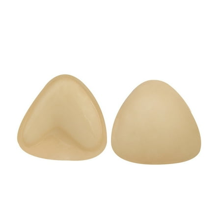 Kripyery 1 Pair Double-Sided Sticky Bra Inserts Invisible Lift Self-Adhesive Bra Pads Women Triangle Push Up Pads Reusable Washable Breast Pads