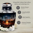 thumbnail image 7 of MUKTIVE Campfire Urn for Adult Human Male - Large Urns for Ashes for Women - Cremation Urn for Ashes - 10 Inch Decorative Urns for Cremated Father, 7 of 7