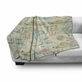 thumbnail image 3 of Tea Party Soft Flannel Fleece Throw Blanket, Pale Colored Tea Time Themed Image with Various Kitchenware and Sweets Pattern, Cozy Plush for Indoor and Outdoor Use, 50" x 70", Multicolor, by Ambesonne, 3 of 6